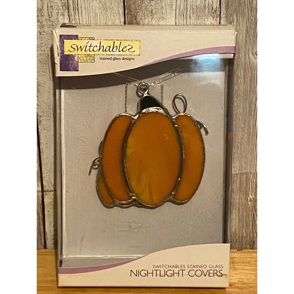 Switchables Stained Glass Pumpkin Harvest Halloween Autumn Fall Nightlight Cover
